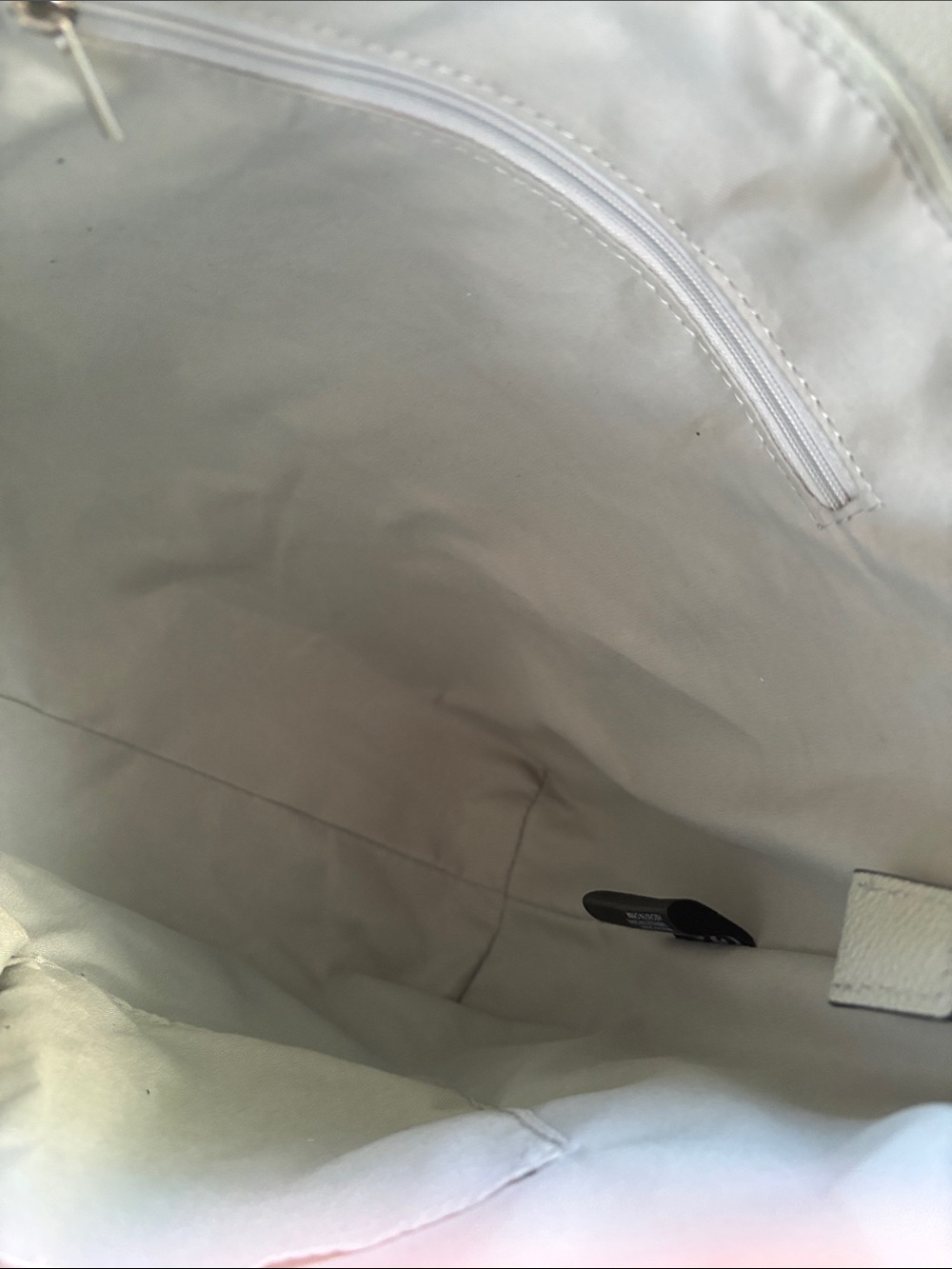 Izod Light Sage Structured Tote with Front Pocket with dust bag - Picture 5 of 8